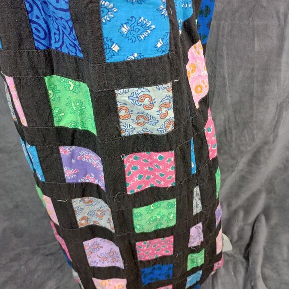 Vintage India Imports Of Rhode Island True Wrap Skirt Patchwork Small Unique - Picture 6 of 10